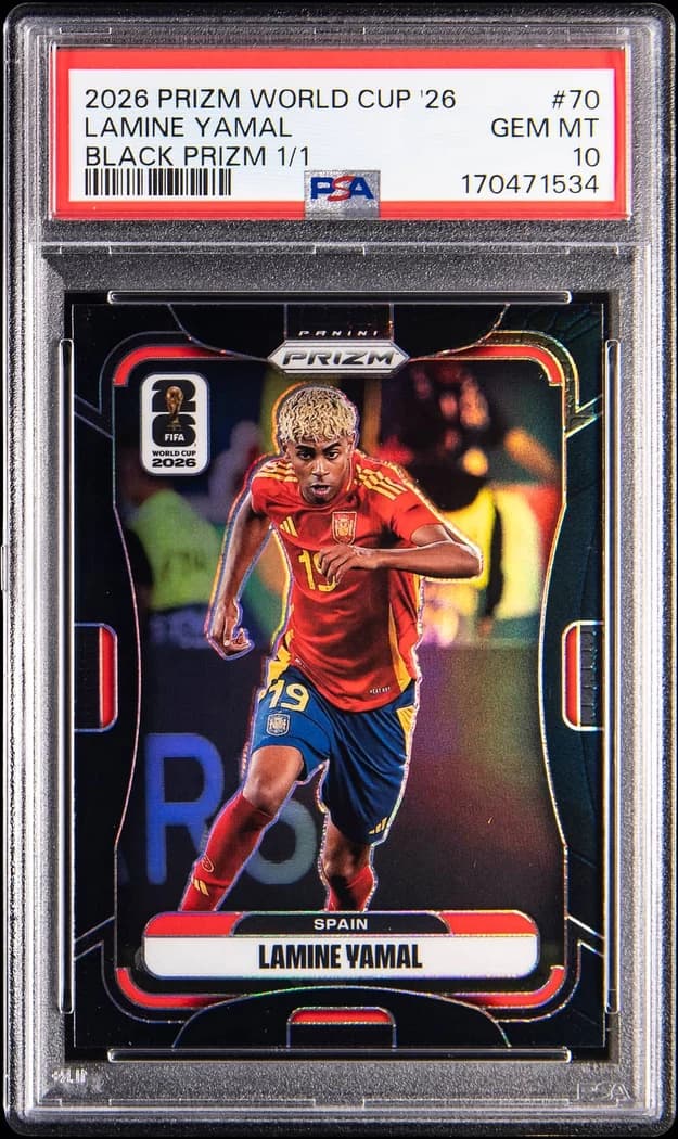 2026 Panini Prizm World Cup Black Prizm #70 Lamine Yamal card front