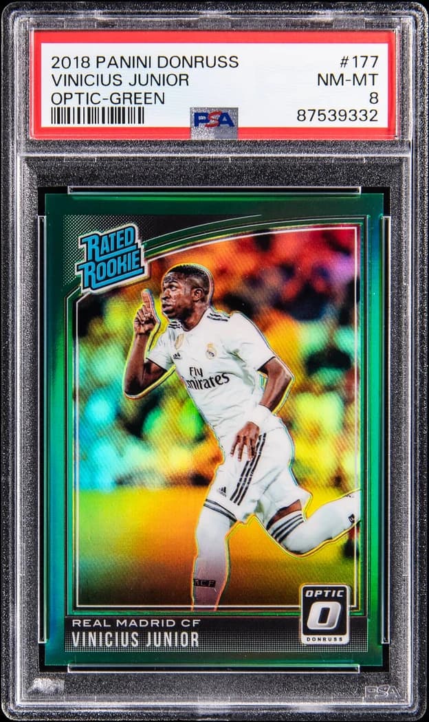 2018-19 Panini Donruss Optic Rated Rookie Green Vinícius Júnior #177 /5 card front