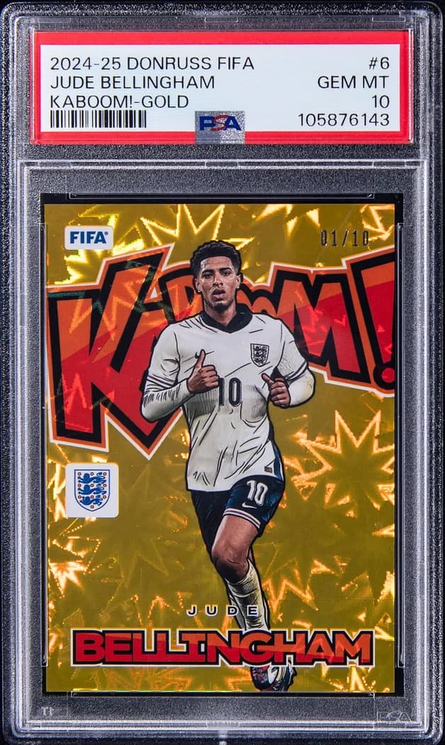 2024-25 Panini Donruss FIFA Kaboom! Gold Jude Bellingham #6 /10 card front