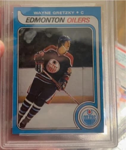 1979-80 O-Pee-Chee Wayne Gretzky #18; representative card photograph; finish, patch, autograph and individual-copy details may differ