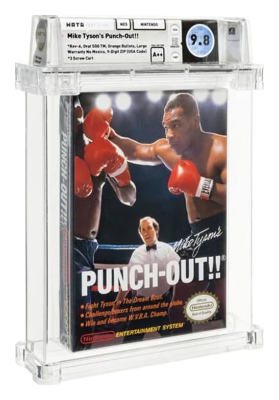 Mike Tyson's Punch-Out!! sealed copy graded Wata 9.8 A++, sold by Heritage in October 2021