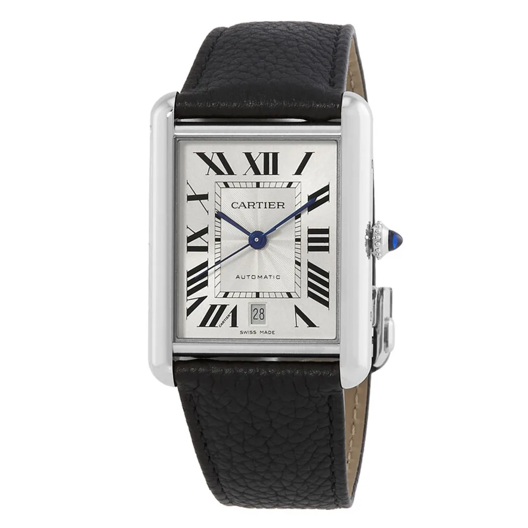 Cartier Tank Must ref. WSTA0040, steel, silvered dial, watch front