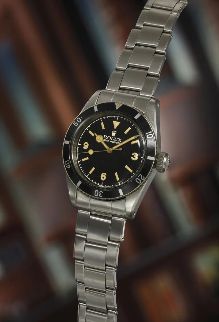 Rolex Submariner ref. 6200 'Big Crown' Explorer-dial watch front