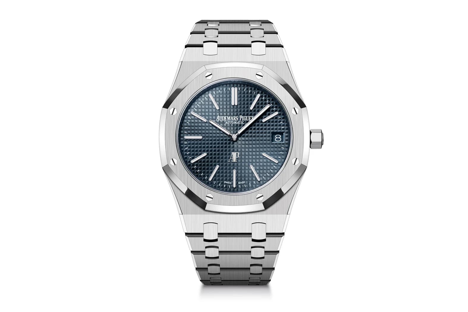 Audemars Piguet Royal Oak "Jumbo" Extra-Thin (Steel, 50th anniversary), watch front