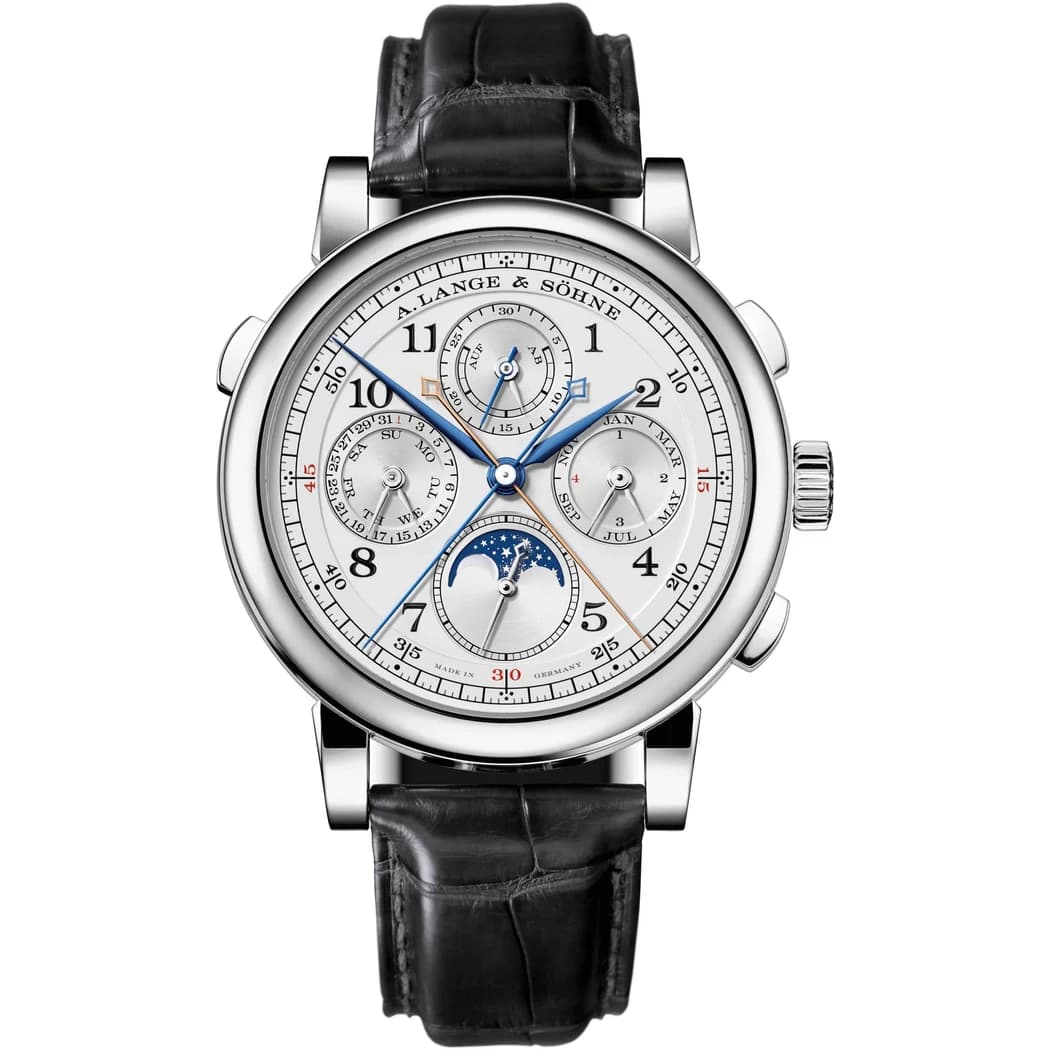 A. Lange & Söhne 1815 Rattrapante Perpetual Calendar ref. 421.025FE watch front