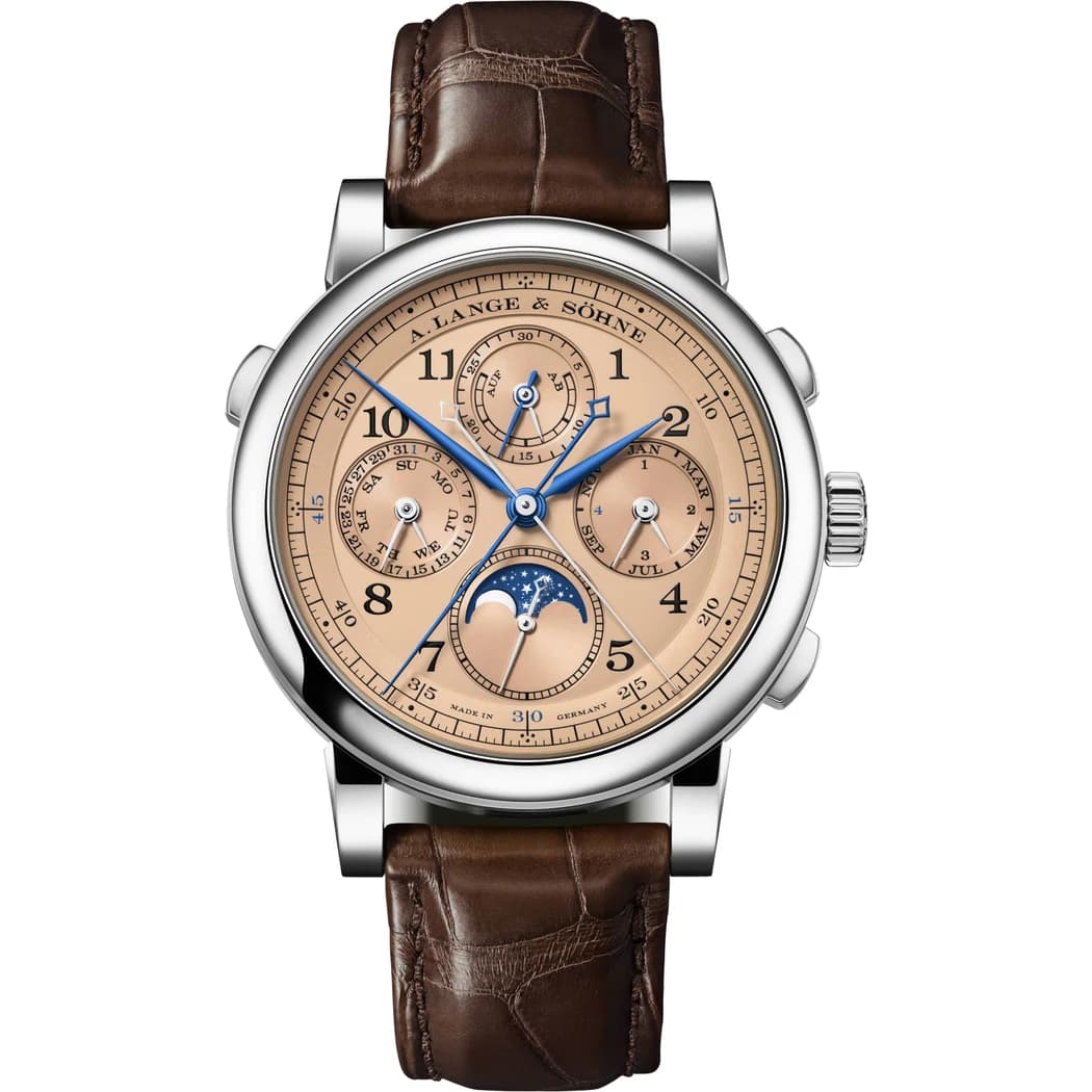 A. Lange & Söhne 1815 Rattrapante Perpetual Calendar ref. 421.056FE watch front