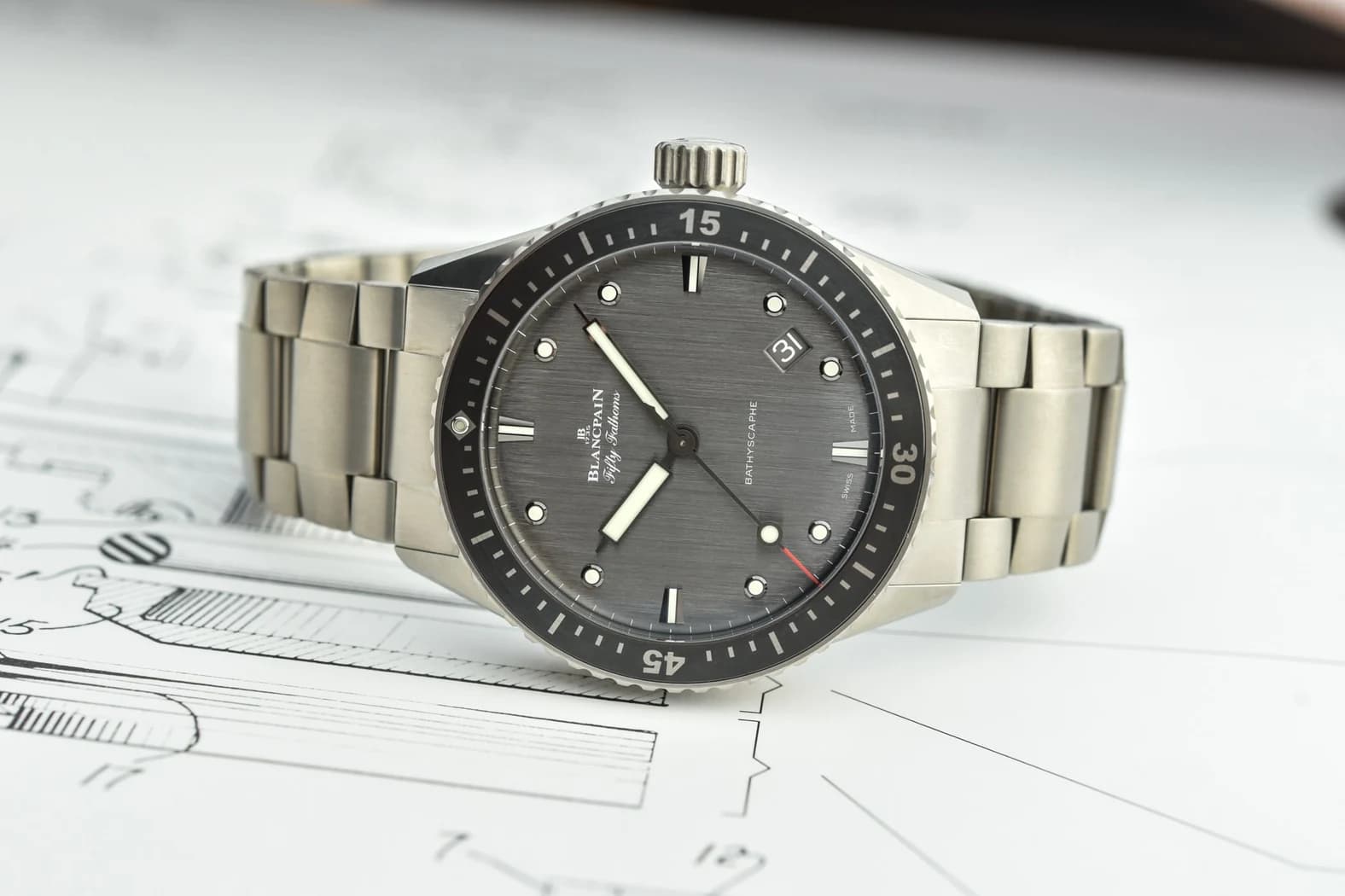 Blancpain Fifty Fathoms Bathyscaphe ref. 5000-1210 watch front