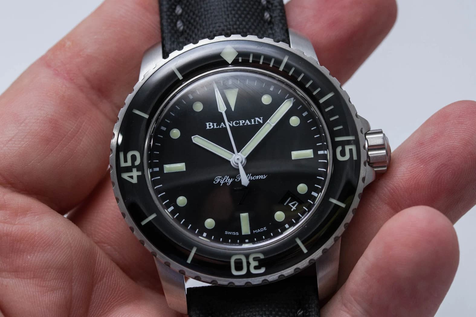 Blancpain Fifty Fathoms "Nageurs de Combat" ref. 5015E-1130-B52A watch front