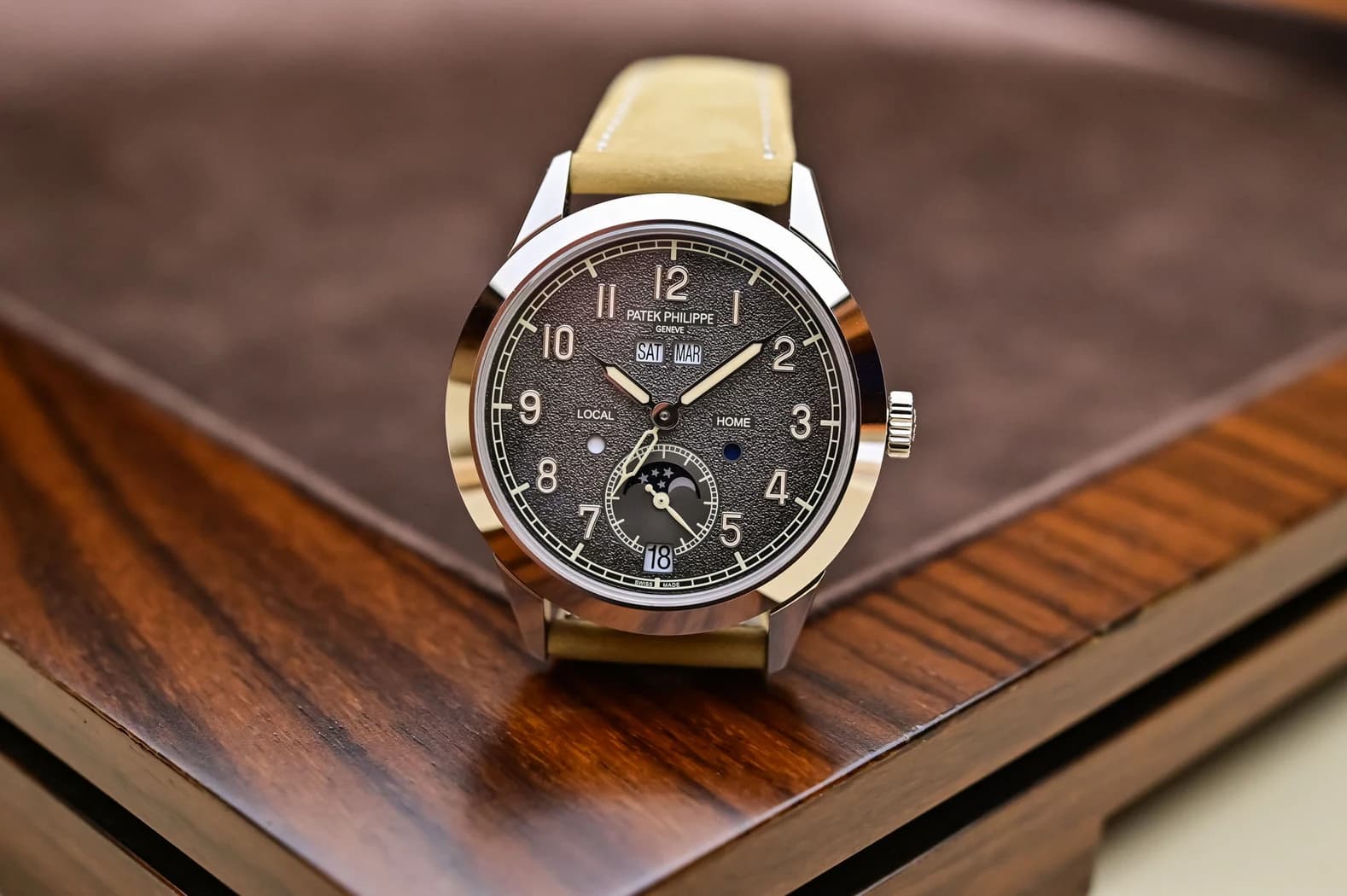Patek Philippe Annual Calendar Travel Time ref. 5326G-001 watch front
