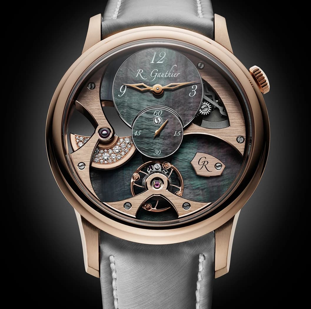 Romain Gauthier Insight Micro-Rotor Lady Red Gold ref. MON00340 watch front