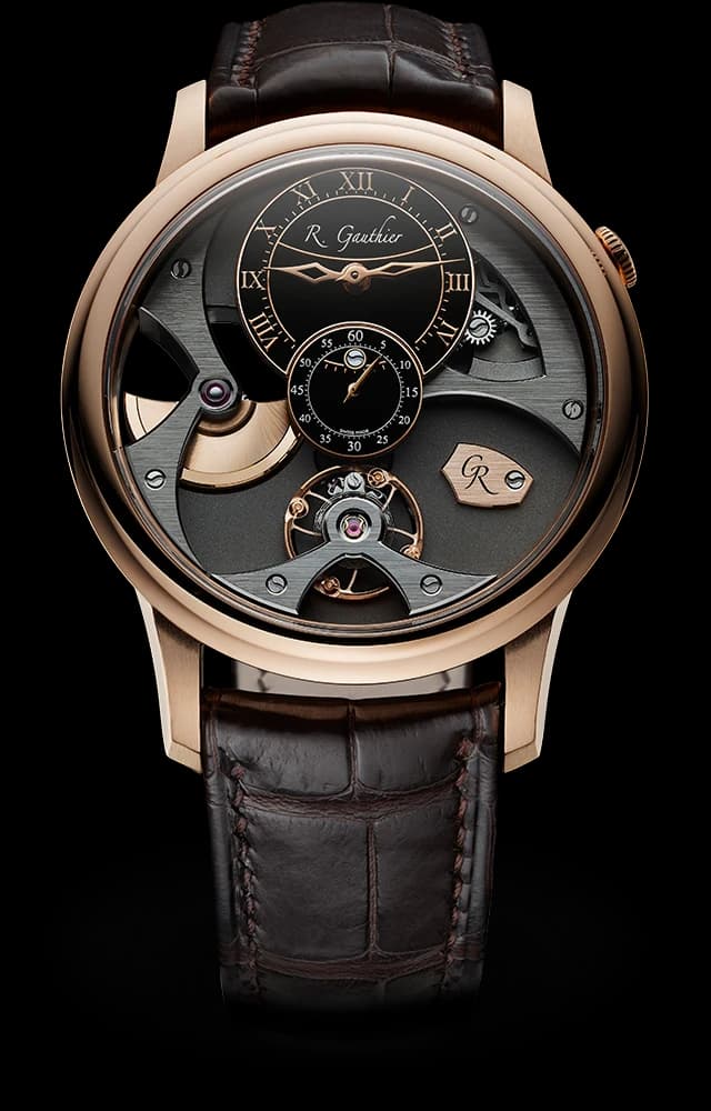 Romain Gauthier Insight Micro-Rotor Red Gold ref. MON00330 watch front