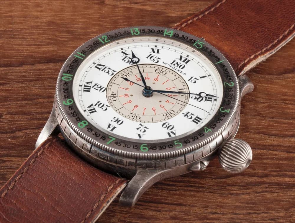 Longines Lindbergh Hour Angle; representative photograph of this model/reference; individual specimen and strap details may differ