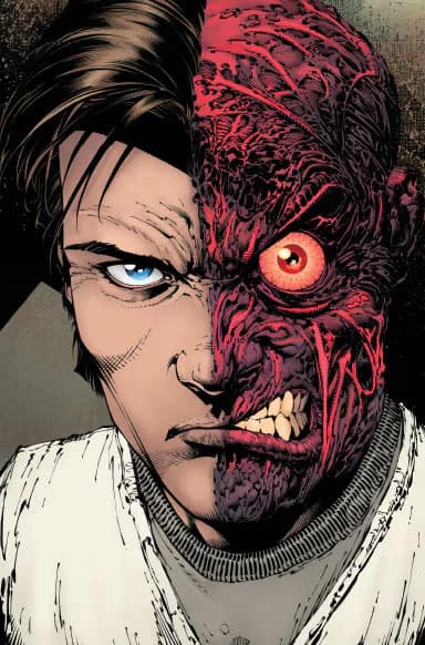 Two-Face comic artwork