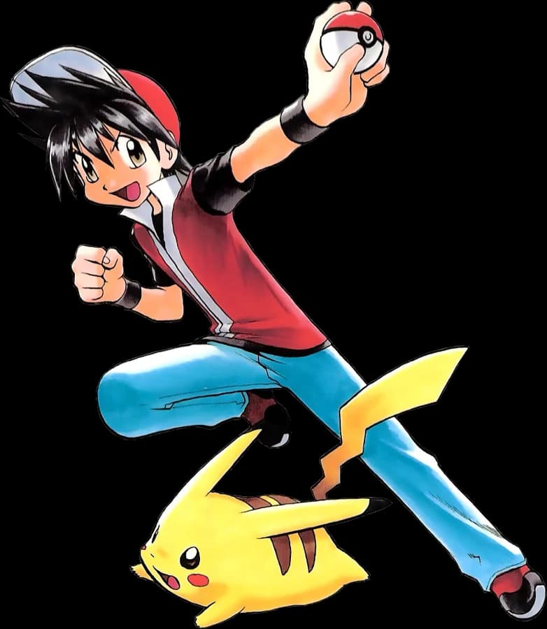 Red character artwork