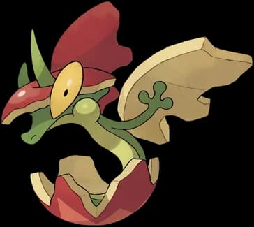Flapple official Pokédex artwork