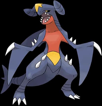 Garchomp official Pokédex artwork