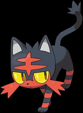 Litten official Pokédex artwork