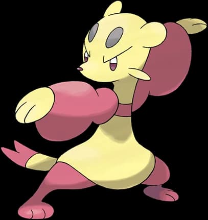 Mienfoo official Pokédex artwork