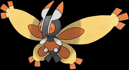 Mothim official Pokédex artwork