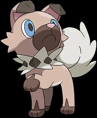 Rockruff official Pokédex artwork