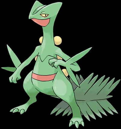 Sceptile official Pokédex artwork