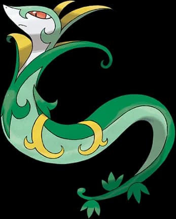 Serperior official Pokédex artwork