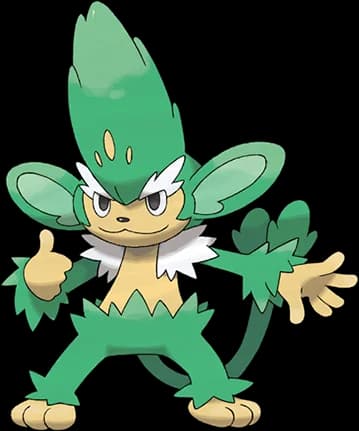 Simisage official Pokédex artwork