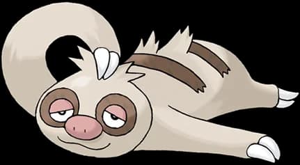 Slakoth official Pokédex artwork