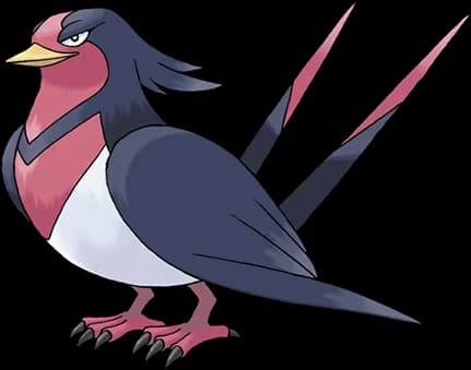 Swellow official Pokédex artwork