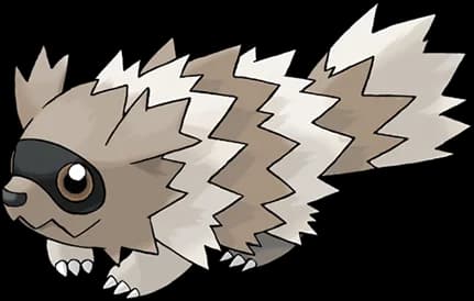 Zigzagoon official Pokédex artwork