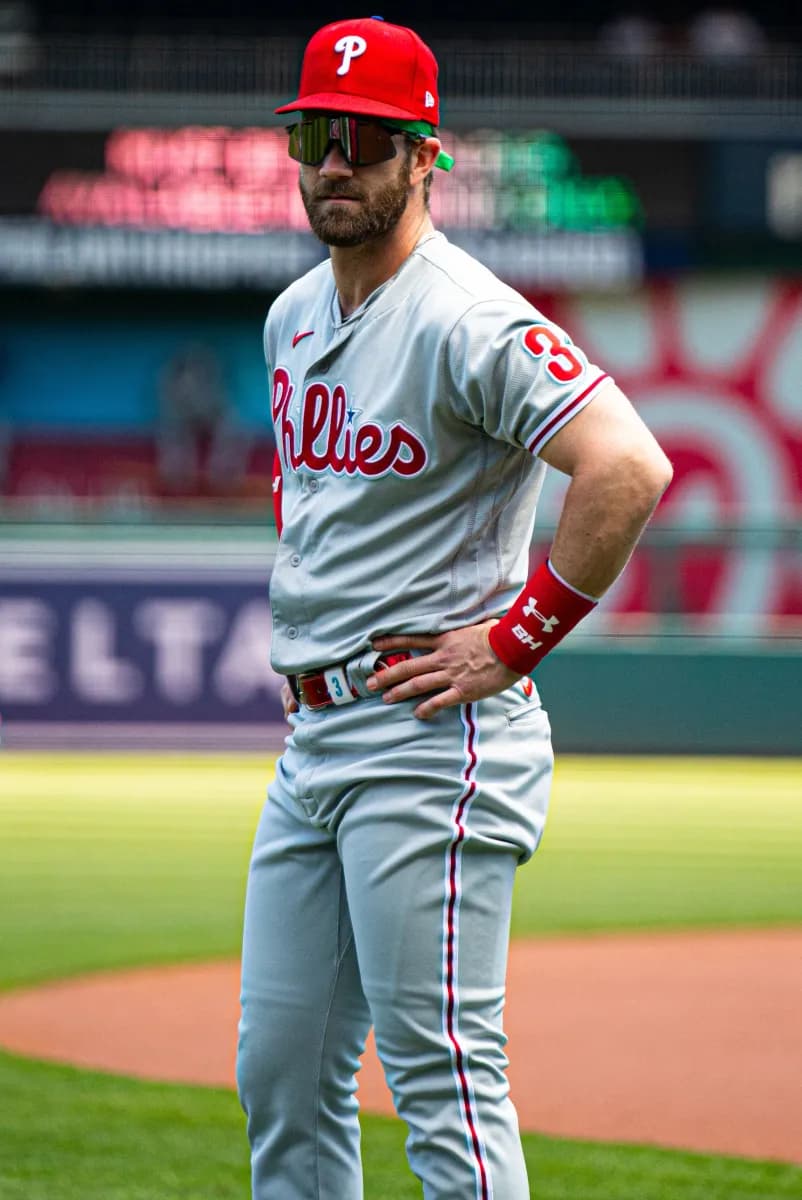 Bryce Harper in a Philadelphia Phillies uniform, 2021