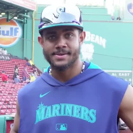 Julio Rodríguez in a Seattle Mariners uniform