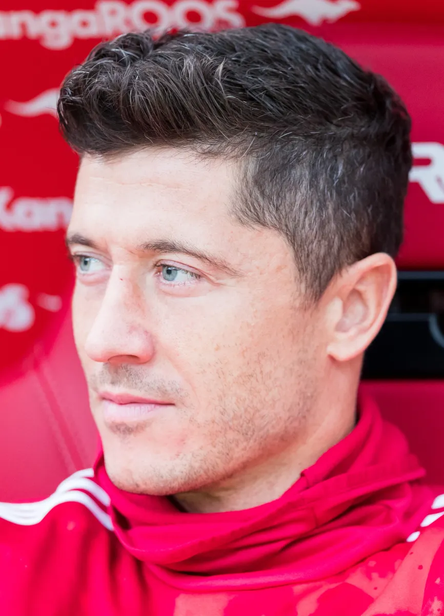 Robert Lewandowski in Bayern Munich kit in 2019