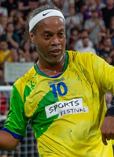 Ronaldinho at a sports festival appearance in 2025